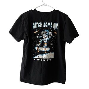 Riot Society Boys Black Catch Some Air T-shirt